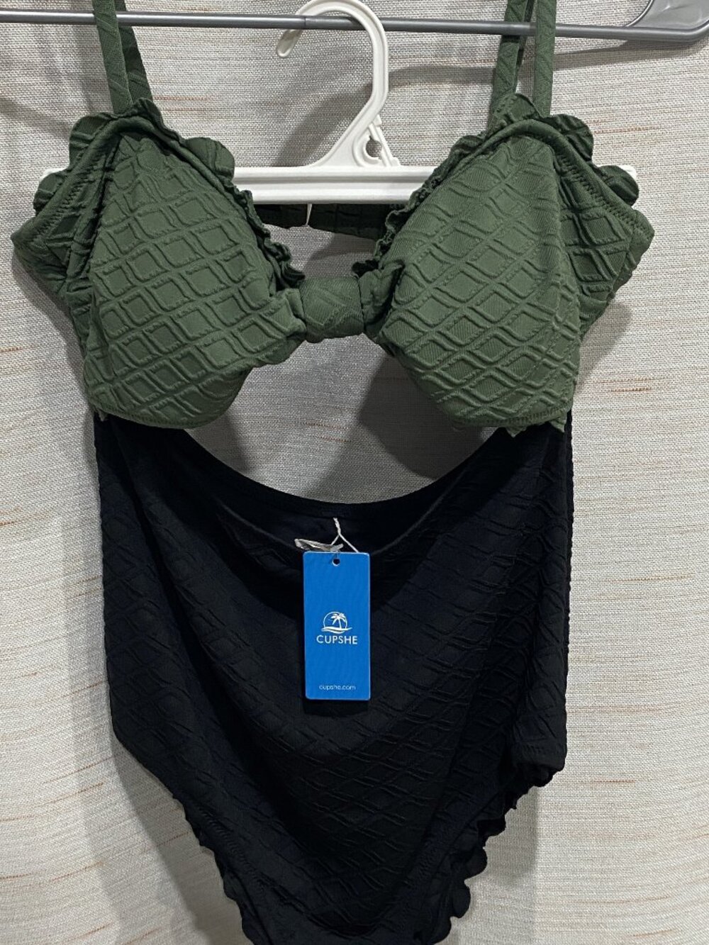 Cupshe One-Piece Swimwear Green Black Medium Womens (264)
